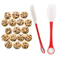 2-in-1 Silicone One Tablespoon Cookie Scoop and Spatula to Stir, Fold, Scrape