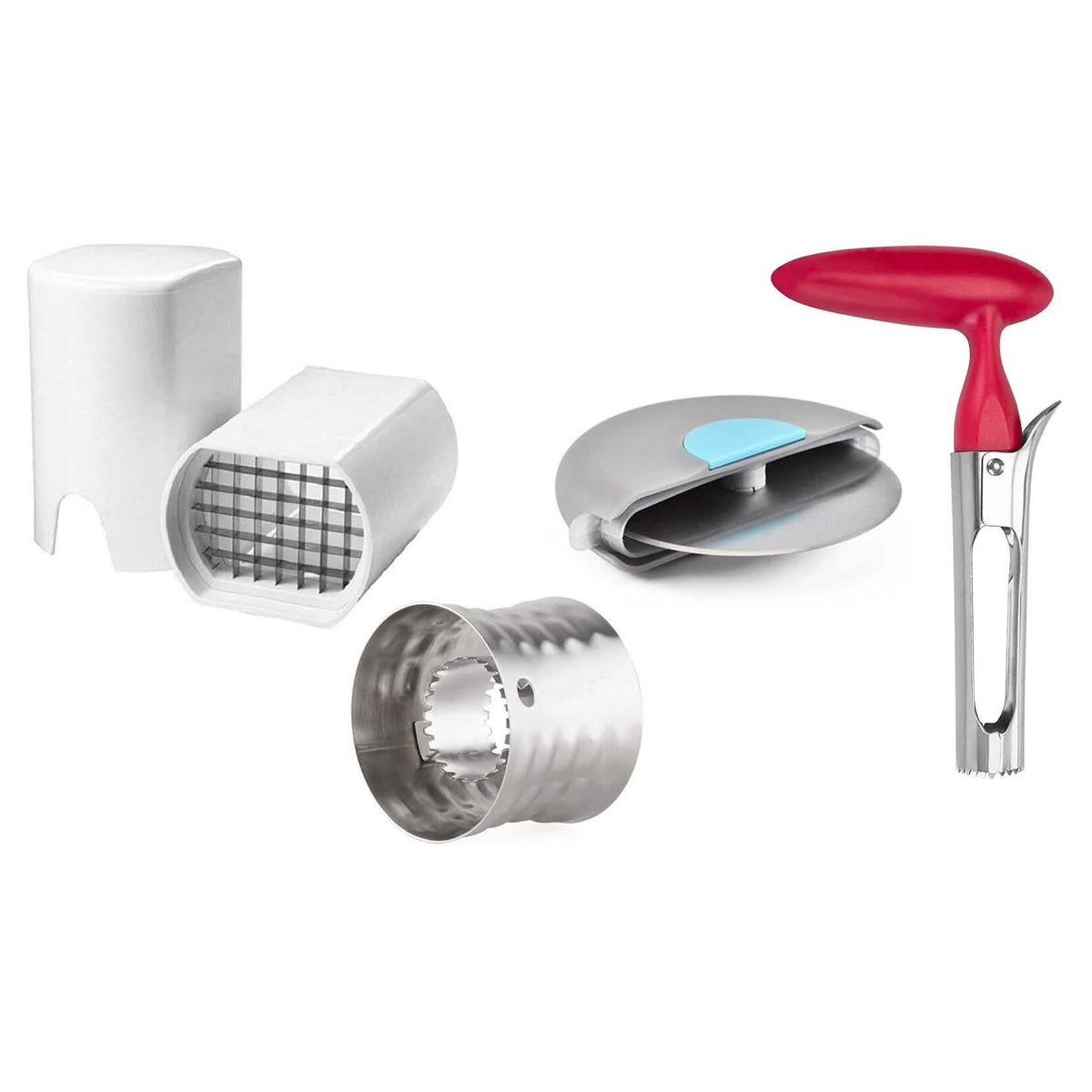 4-Pack: Kitchen Cutter, Slicer, Dicer, Peeler And Corer Gadgets