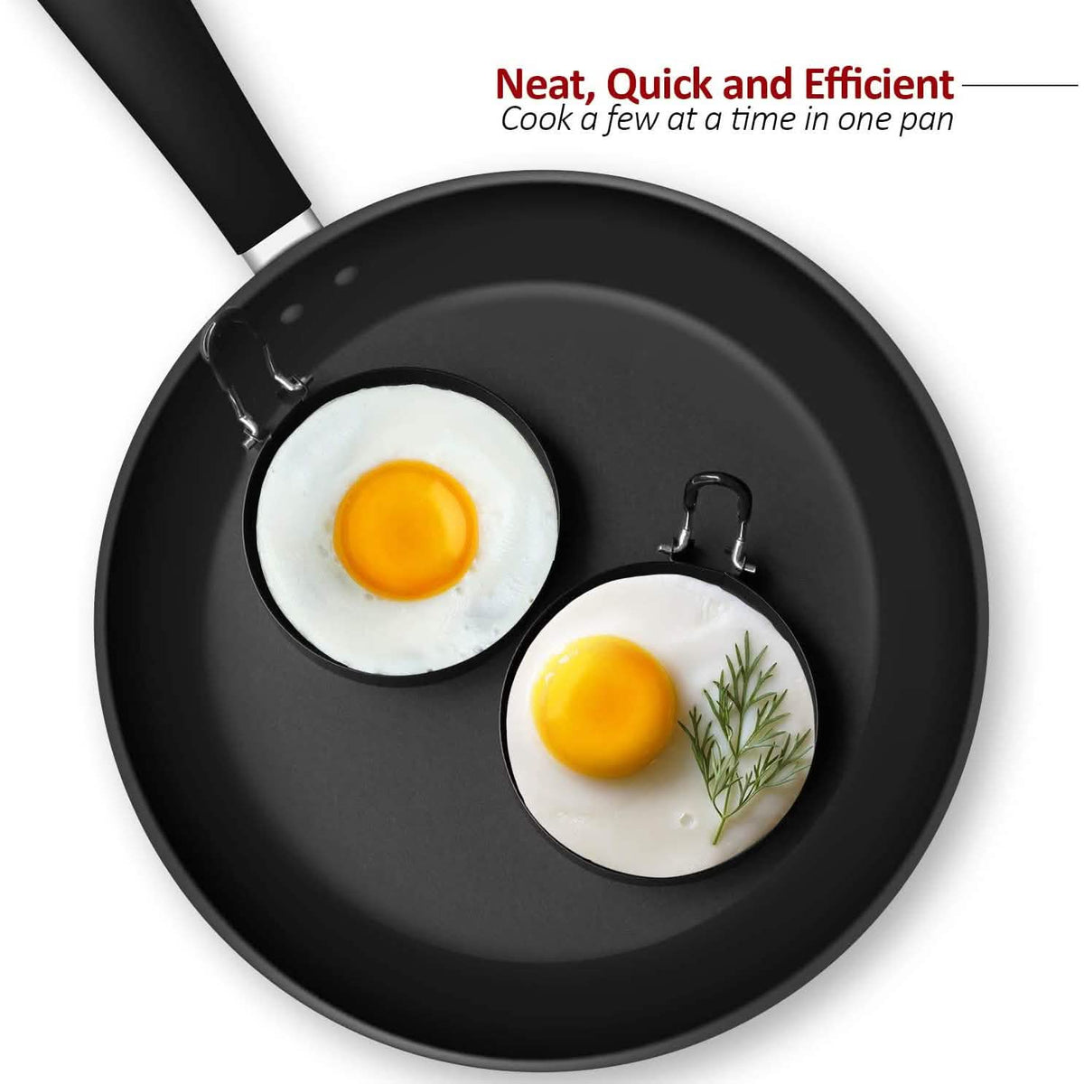 4-Pack: Stainless Steel Egg Cooking Ring